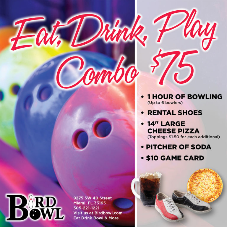 Eat Drink Play Combo Bird Bowl Bowling Center