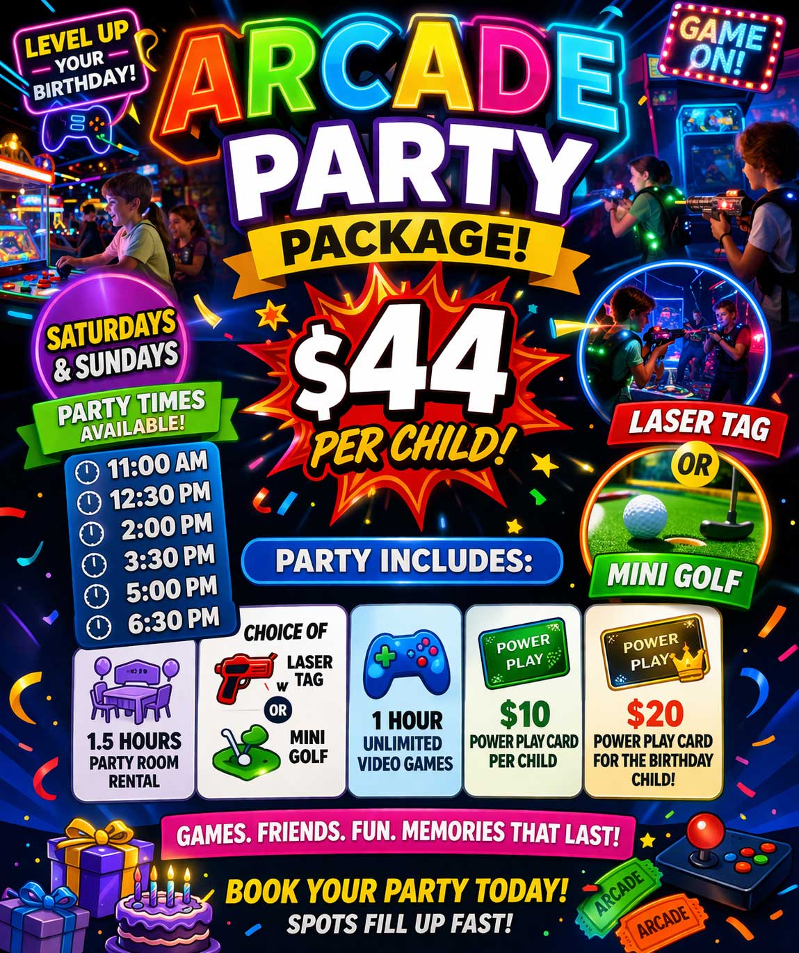 Arcade-birthday-party- Arcade Party